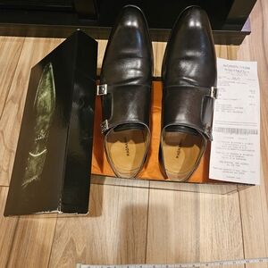 Magnanni Black Monk Strap Oxfords